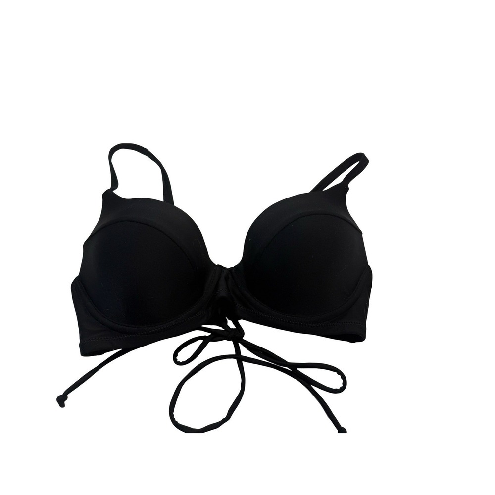 Cupshe One‎ Piece Swimsuit Bikini Top Size M Black Underwire